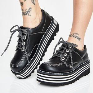 The Ragged Priest X Kickers platform leather shoes